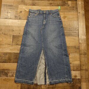 GAP Denim Maxi Skirt Women’s 32/14 Tall Medium Indigo Front Slit Classic
